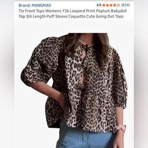 Leopard Print Women's Top